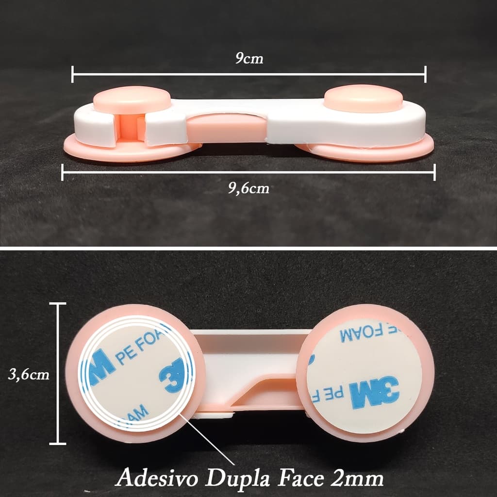 KIT 5 a 10 Travas para Gaveta e Armário Bebê - Segurança Infantil Universal
