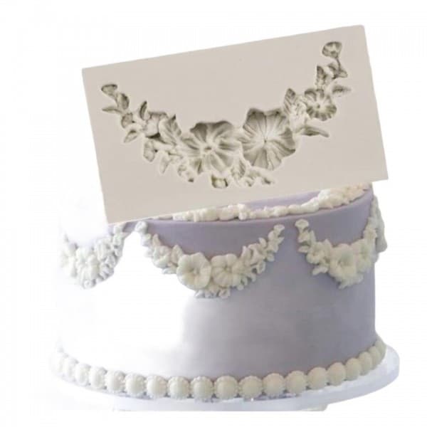 Molde De Silicone Mini Arabesco Floral Molde Para Confeitaria Molde Para Biscuit 662