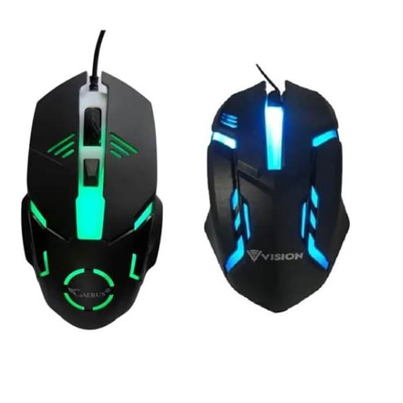 Mouse Gamer Profissional Para Jogos. MOUSE ÓPTICO GAMER MULTICOLOR c/fio