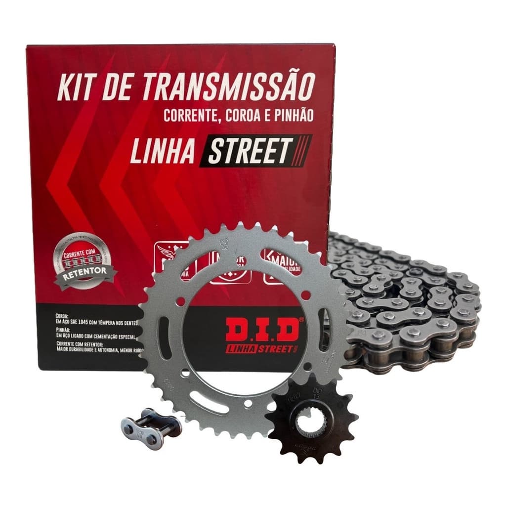 Kit Transmissão Relação Lander 250 2009 a 2026 / Tenere 250 2011 a 2019 DID Com Retentor