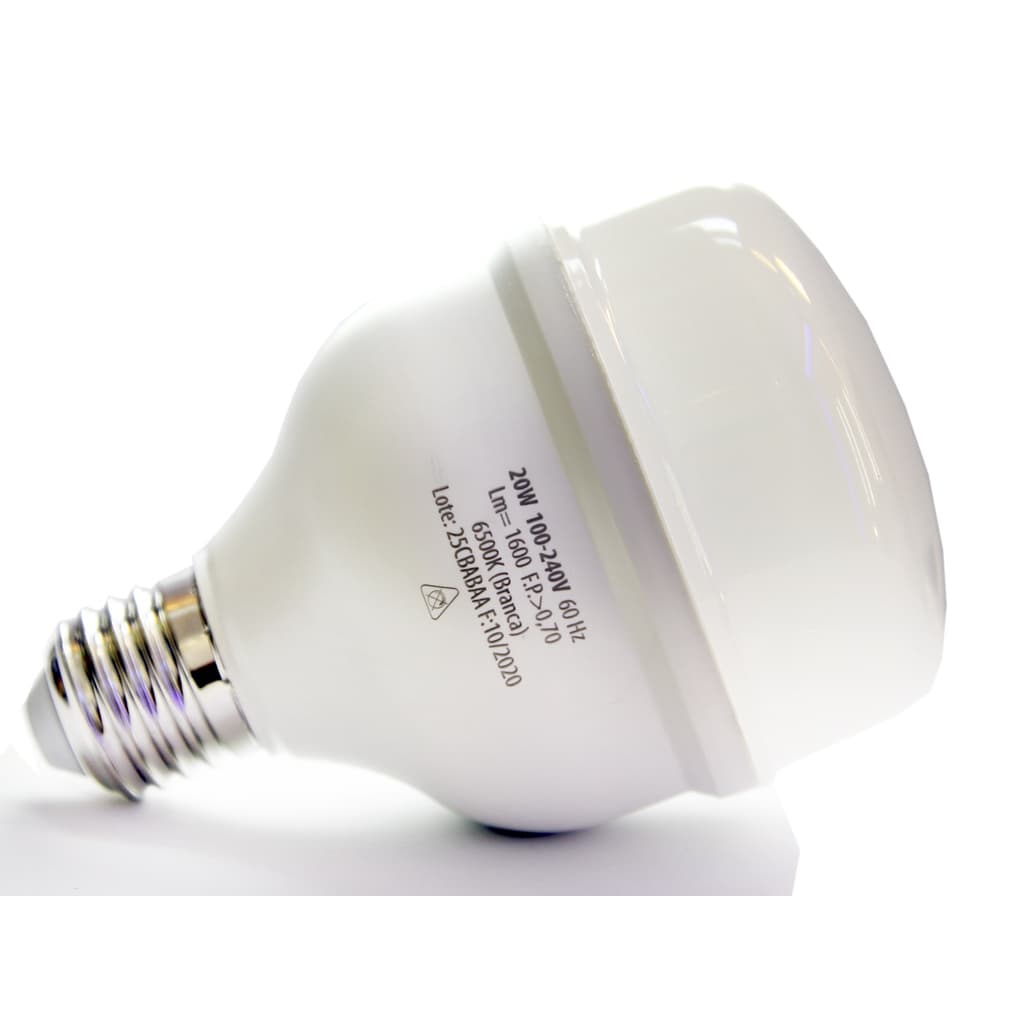 Kit 10 Lampadas Led Bulbo 20W Bivolt E27 BF