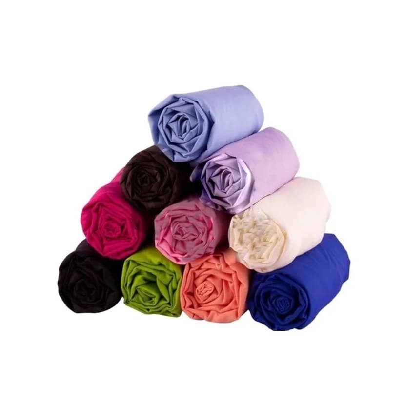 Kit 10 Lençol De Cama Casal Avulso Com Elástico Liso Diversas Cores