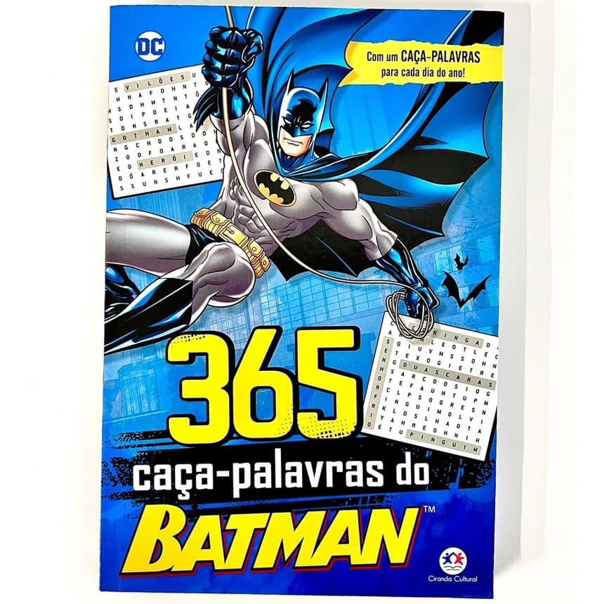 Livro 365 Batman Caça Palavras Infantil mais de 5000 palavras