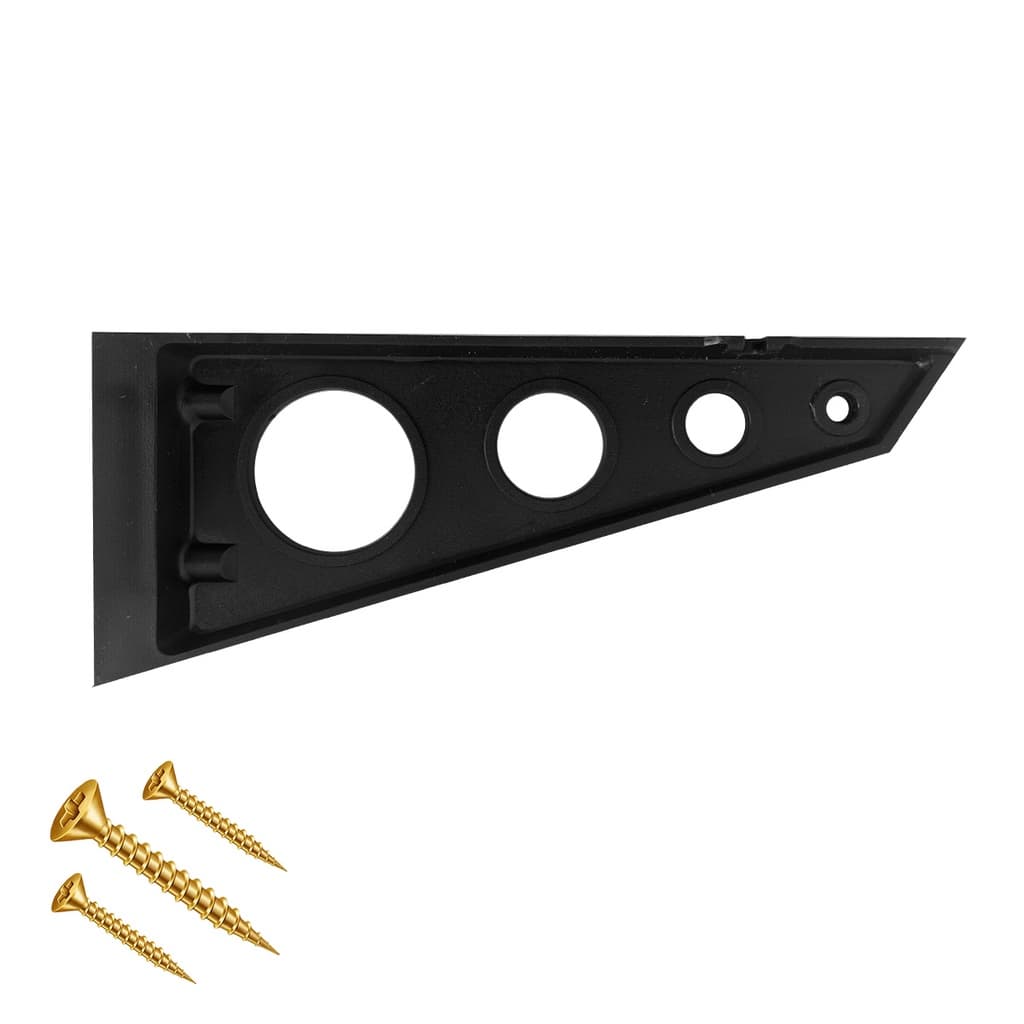 KIT 2 Suportes Cantoneiras 16,5 Mão Francesa Preto Navy ABS
