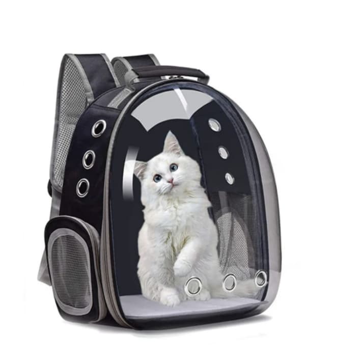 1x Bolsa Mochila Pet Visão Panorâmica Astronauta Cachorro Gato
