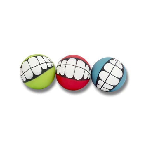 KIT 03 Brinquedos Pet BOLINHAS COM ESTAMPA DE SORRISO