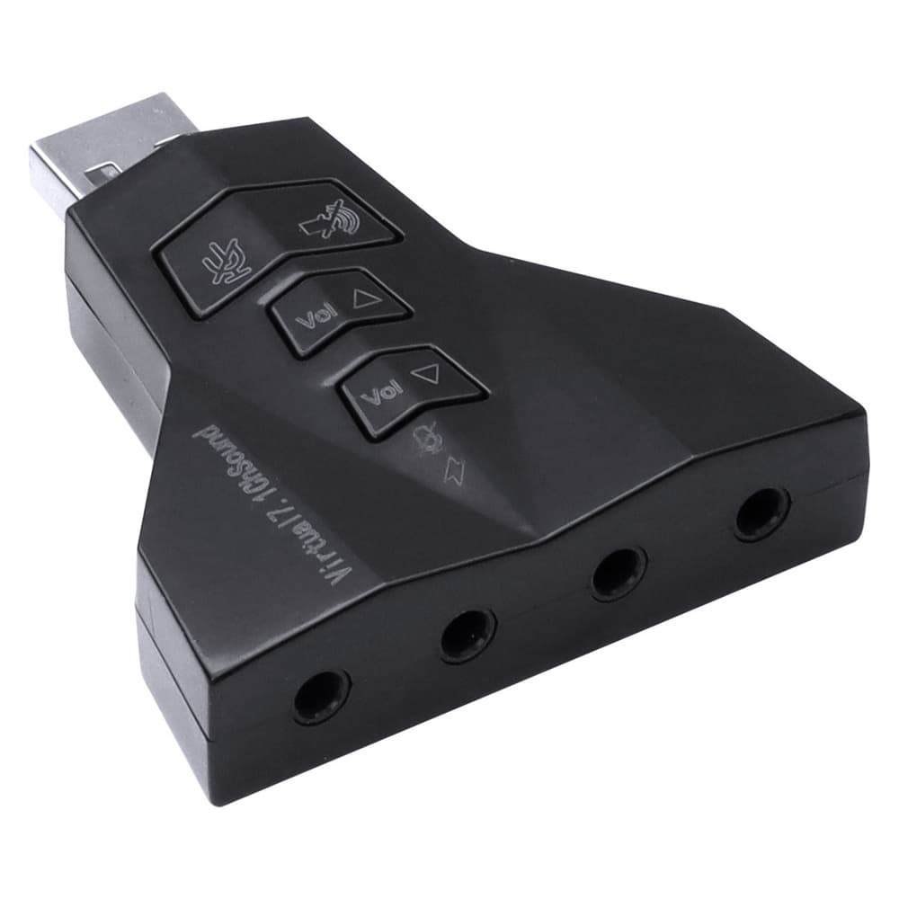 Placa De Som Áudio Externo Adaptador Usb 7.1 Pc Notebook Windows, Linux, Mac OS