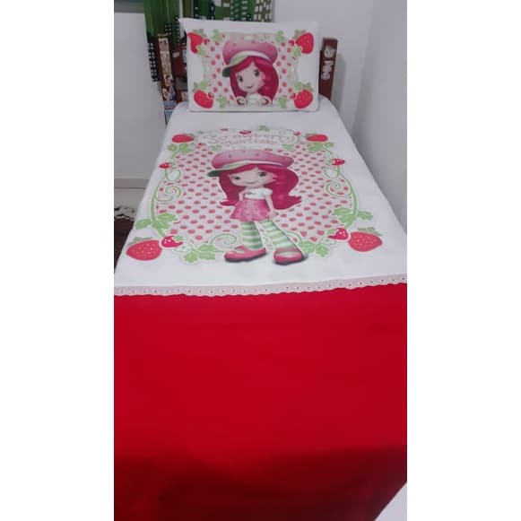 Jogo de Cama Infantil Menino  Solteiro Personagens 2 Peças com Colcha + Porta Travesseiro