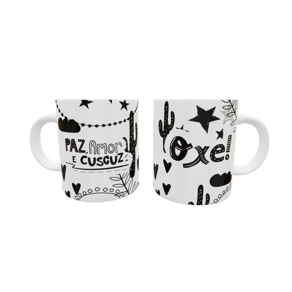 Caneca Nordeste Oxe - Festa Junina - Cactos