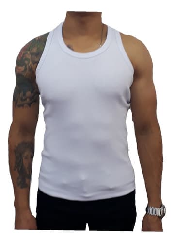 10 Camiseta Regata Americana Canelada Atacado Algodão