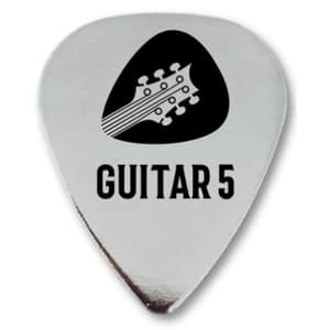 Palheta de Aço Exclusiva do GUITAR 5 (para guitarra, violão, cavaquinho, baixo, ukulele)