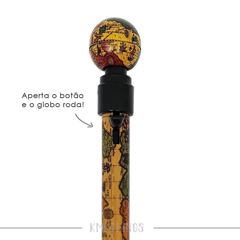 Caneta Globo Vintage que gira! - Importado Japão
