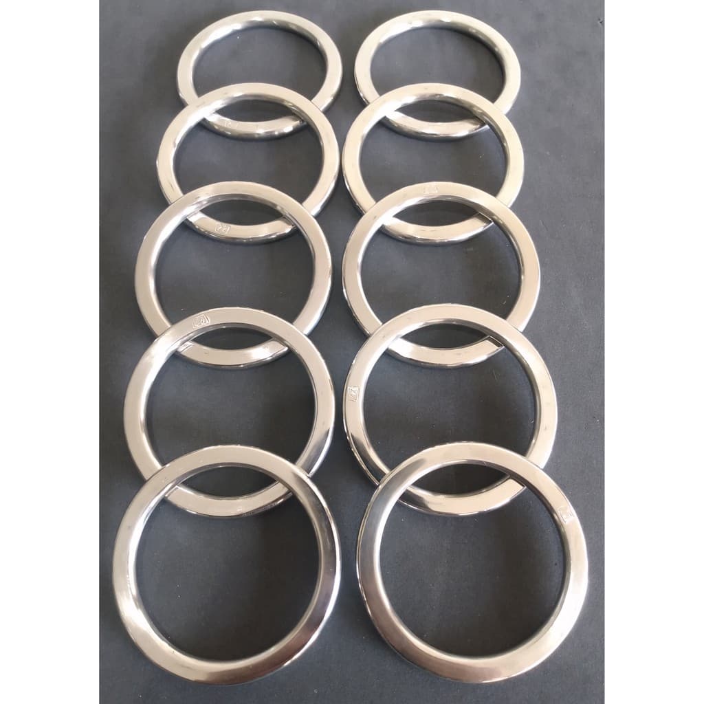Argola Chata Nº 22 em Inox Pacote com 10