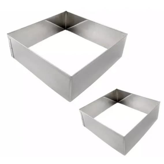 Cortador Quadrado 12x12cm Em Aço Inox (2 Peças)