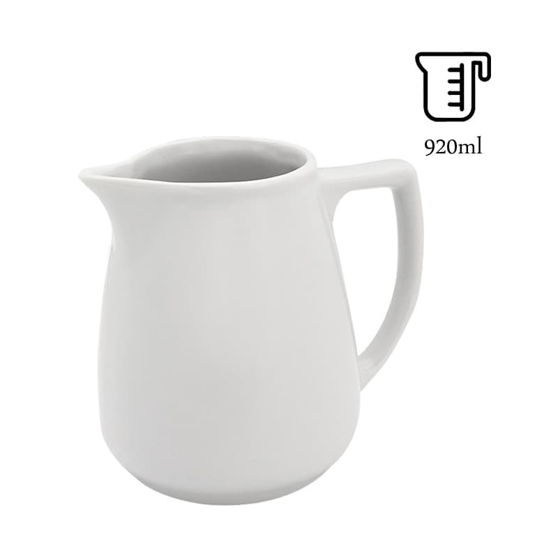 Jarra Porcelana Branca 920ml Leiteira Café Chá Ceramica