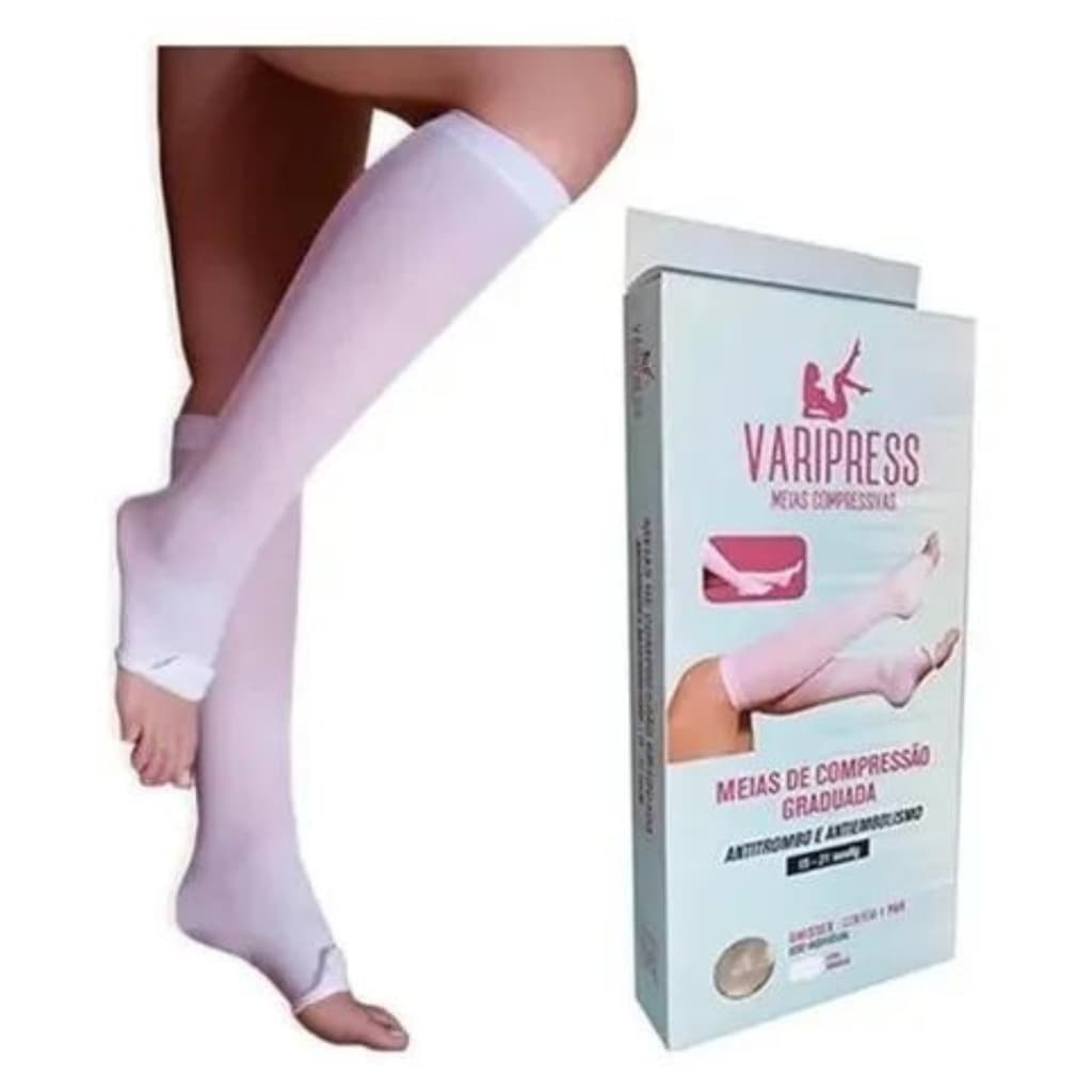 Meia De Compressão Cirúrgica 3/4 Antiembolismo 15/21mmhg