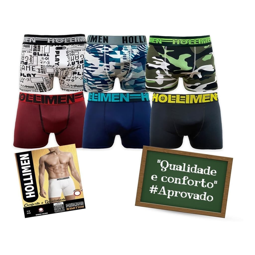 Kit 30 Cuecas Boxer Premium Atacado Revenda Masculino