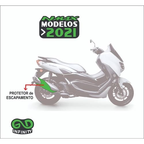 Adesivos Protetor De Escapamento Yamaha Nmax 2021 (+ Brinde)