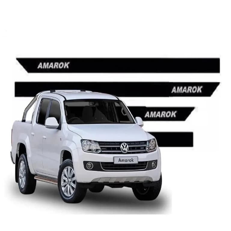 friso borrachão lateral (nova) amarok 4 pts c/ 4 pçs c/ nome