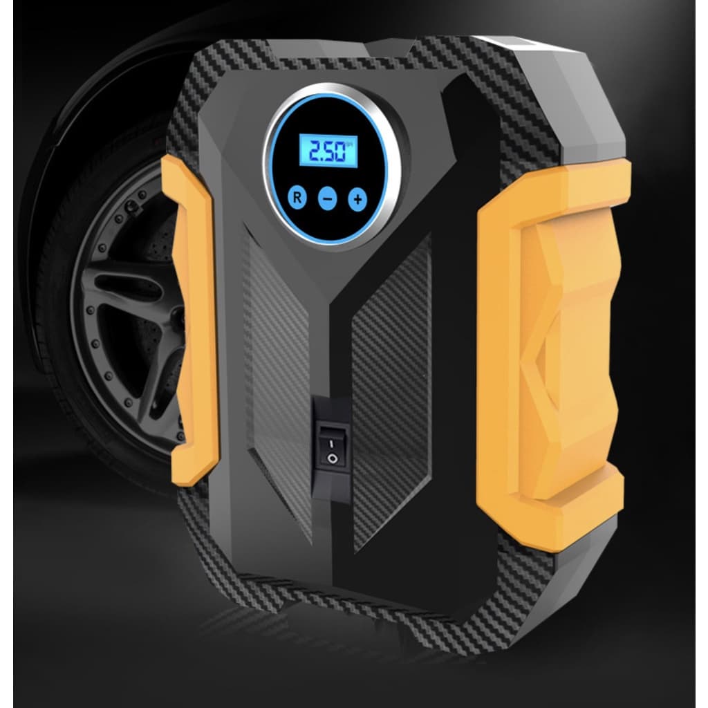 Calibrador De Pneus Portátil 12 Volts Digital Compressor Ar 150pis 80W 16500R/Min