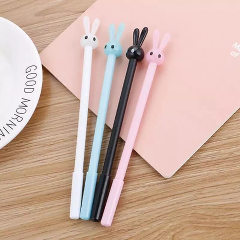 Caneta gel Kawaii Coelho Tinta preta