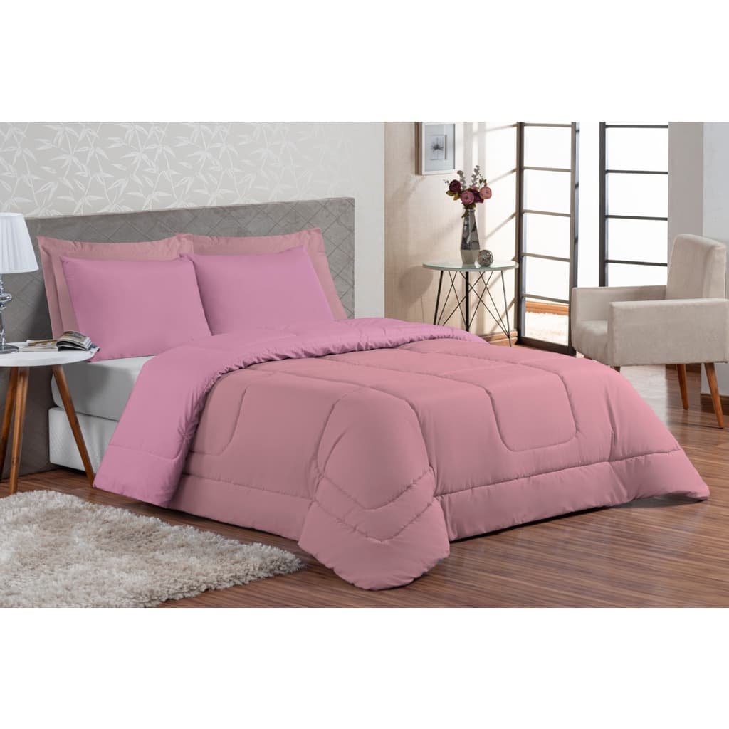 Kit 6 Peças Edredom King 100% Algodão Lindas Cores.