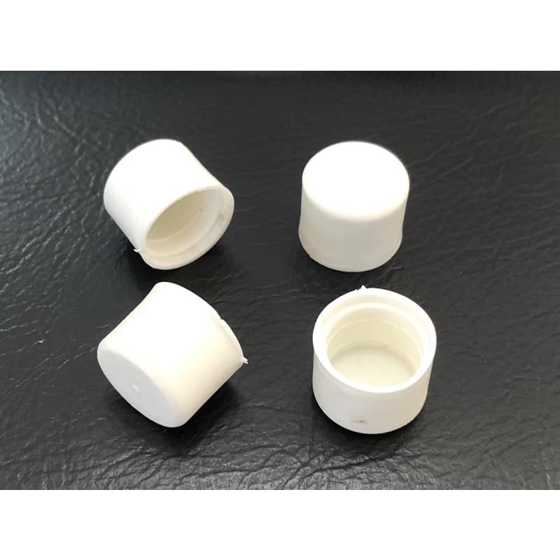4 Ponteira para Cadeira  PVC Pé de Cadeira Branca 15mm