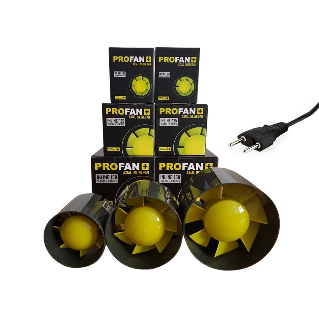 Exaustor Para Cultivo Indoor Grow Garden HighPro Profan Axial 100mm 125mm 150mm 220v