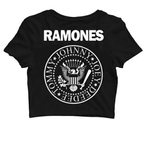 camiseta Cropped Blusinha Ramones camisaTamanho único