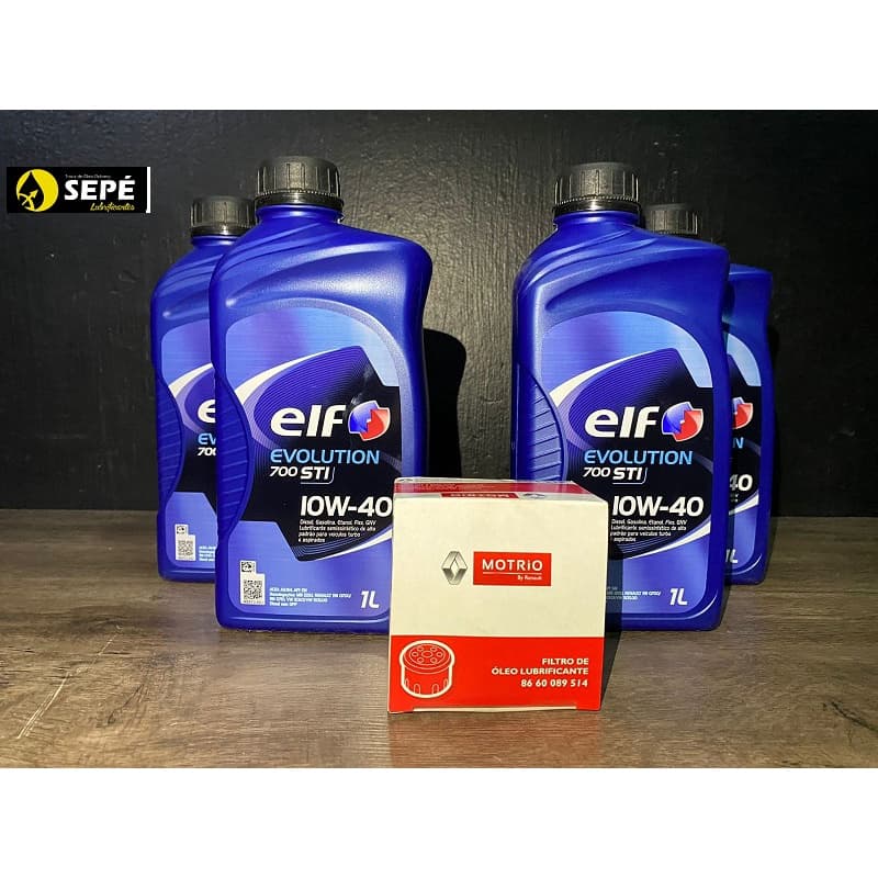 Kit Troca  de Oleo e Filtro de Oleo Elf 10w40 Renault Clio sandero Duster logan