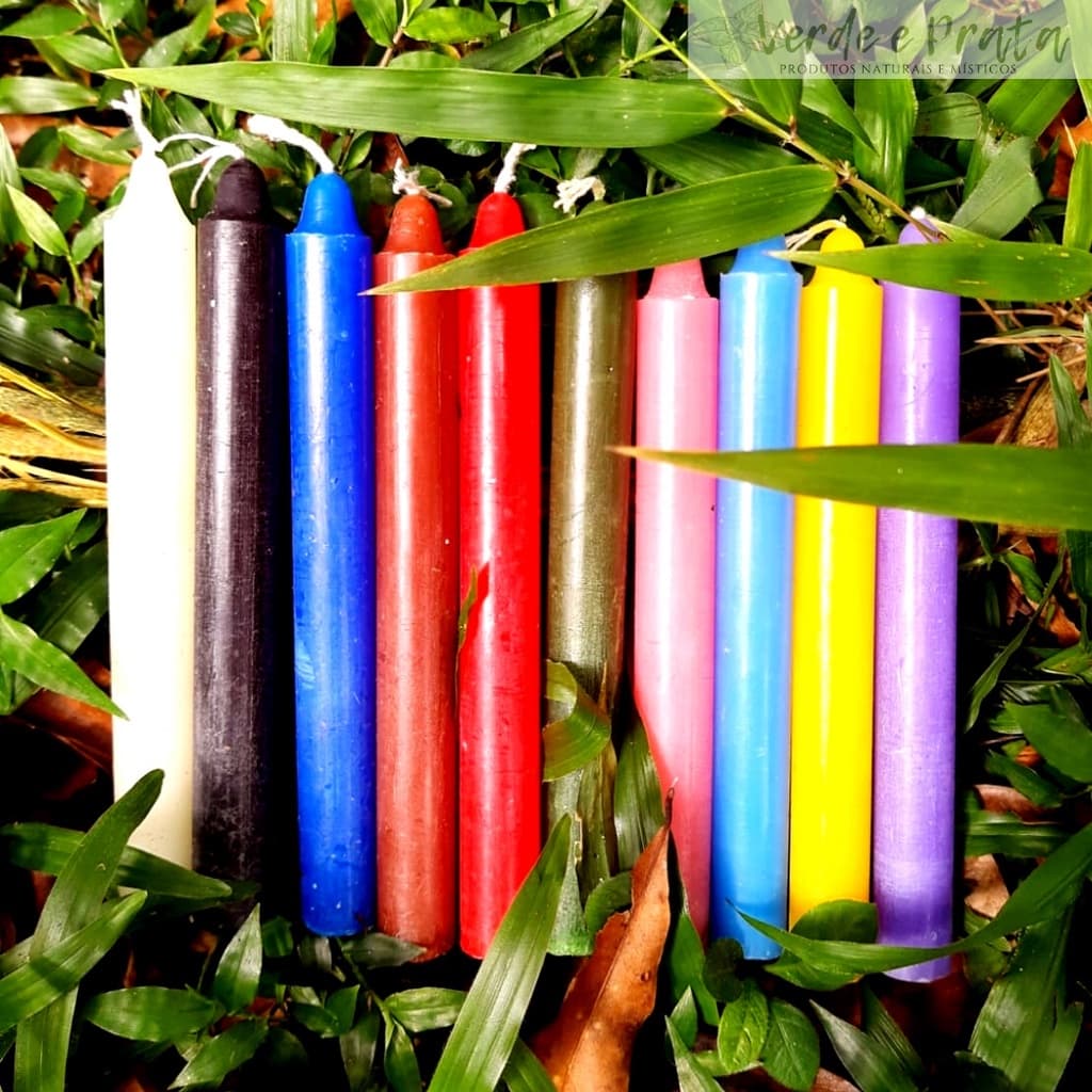 Kit Com 10 Velas Coloridas E Aromatizadas