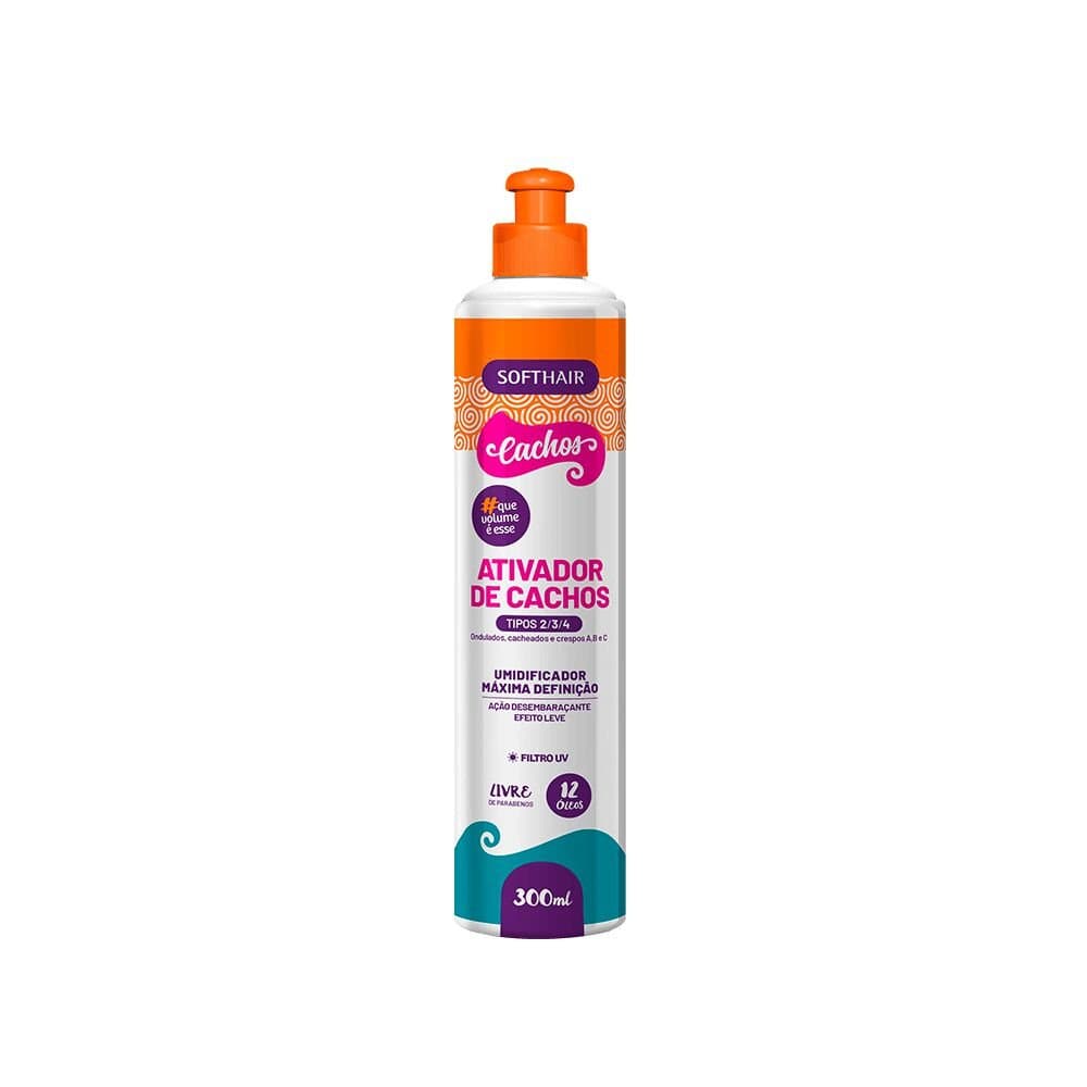 Ativador Umidificador Cachos Definidos tipo 2/ 3 e 4 Soft Hair 300g