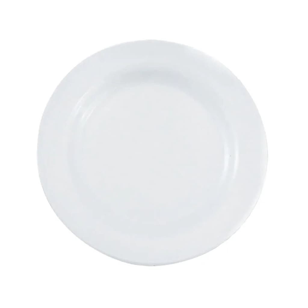 Prato Raso Branco de Melamina 25cm Buffet Hotel
