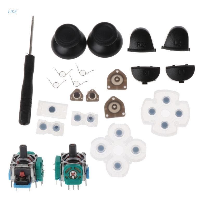 L2 Gatilho Botões Controlador Joysticks Analógicos Varas Polegar Tampa Borracha Condutora Para Reparação Conjunto