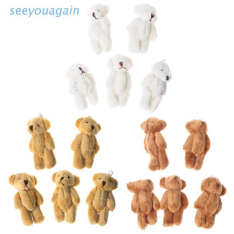 Seey 5 Pcs Pequenos Ursos Pelúcia Macia Brinquedos Bonecas Presentes Veludo Pérola Urso Pelúcia