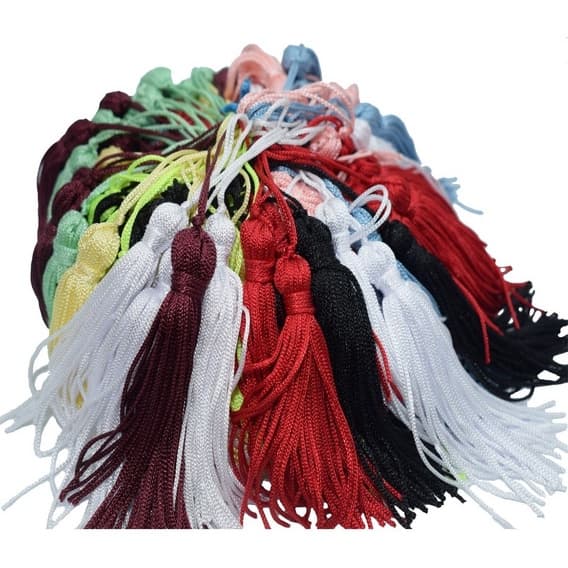 Pingente Tassel de seda - 10 unidades - Varias cores