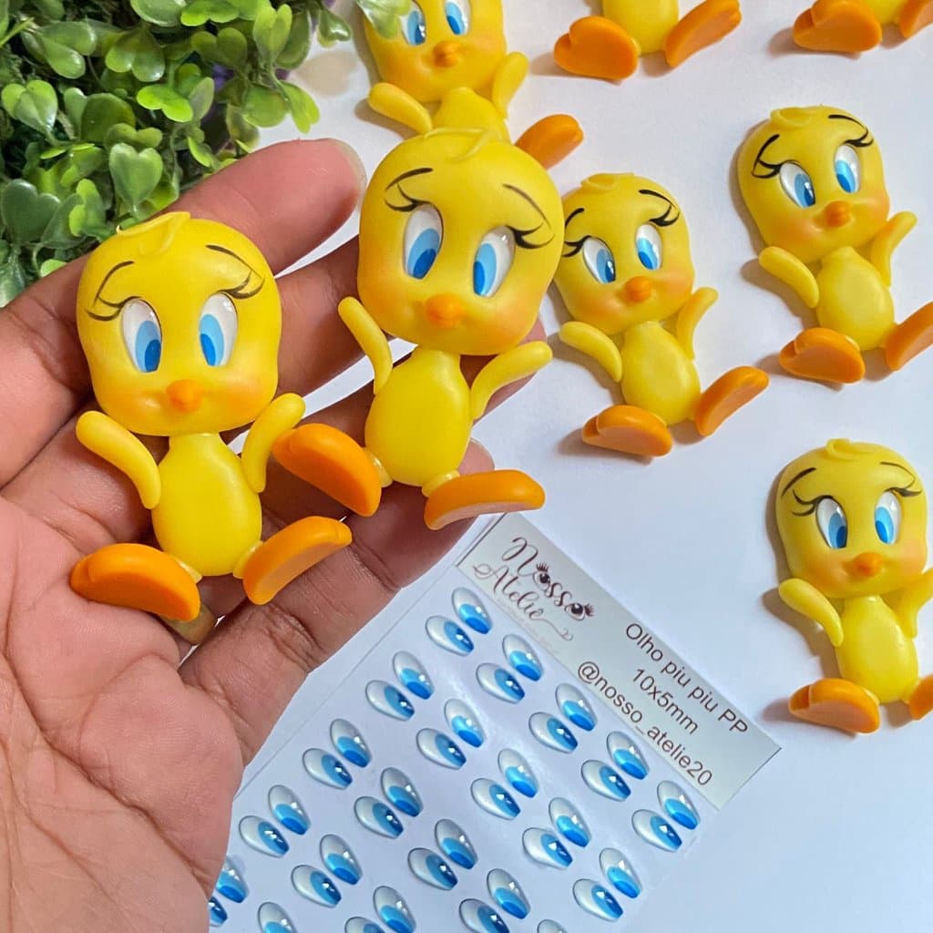 Olho adesivo resinado para biscuit, piu piu, aplique de laço e artesanato