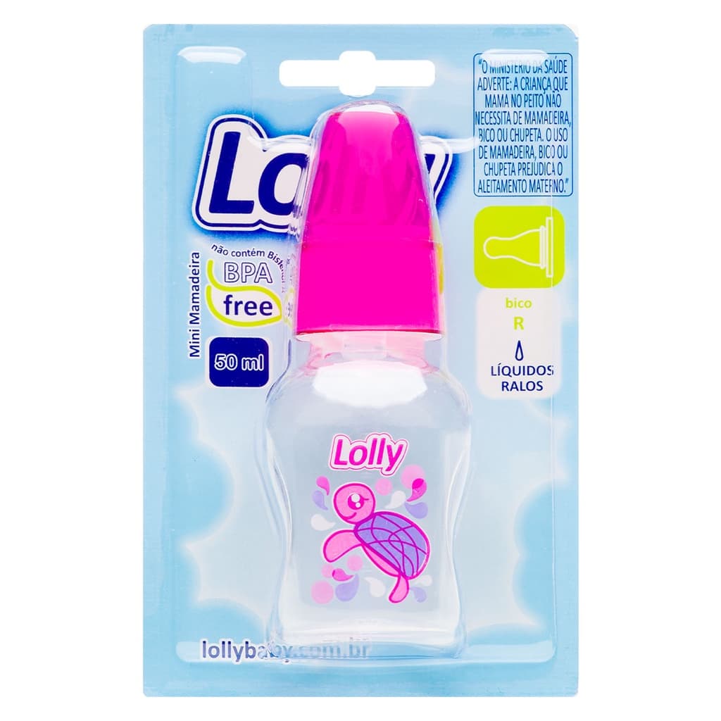 Mini Mamadeira Oceano 50 ml R Rosa Lolly