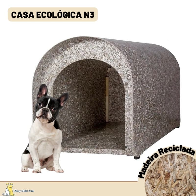 Casinha Cachorro N3 Madeira Ecológica Pet Cão Gato Médio