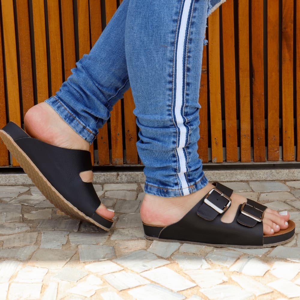 Sandálias Birken ROTA79 Feminina Verão Leve Rasteira Versátil Confortável