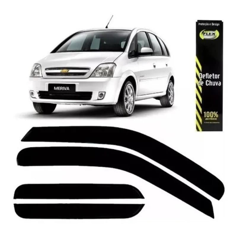 Calha De Chuva/defletor 4pts Todos Meriva 2003/2012 70003a