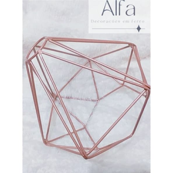 Cupula Diamante Aramado Rose Gold