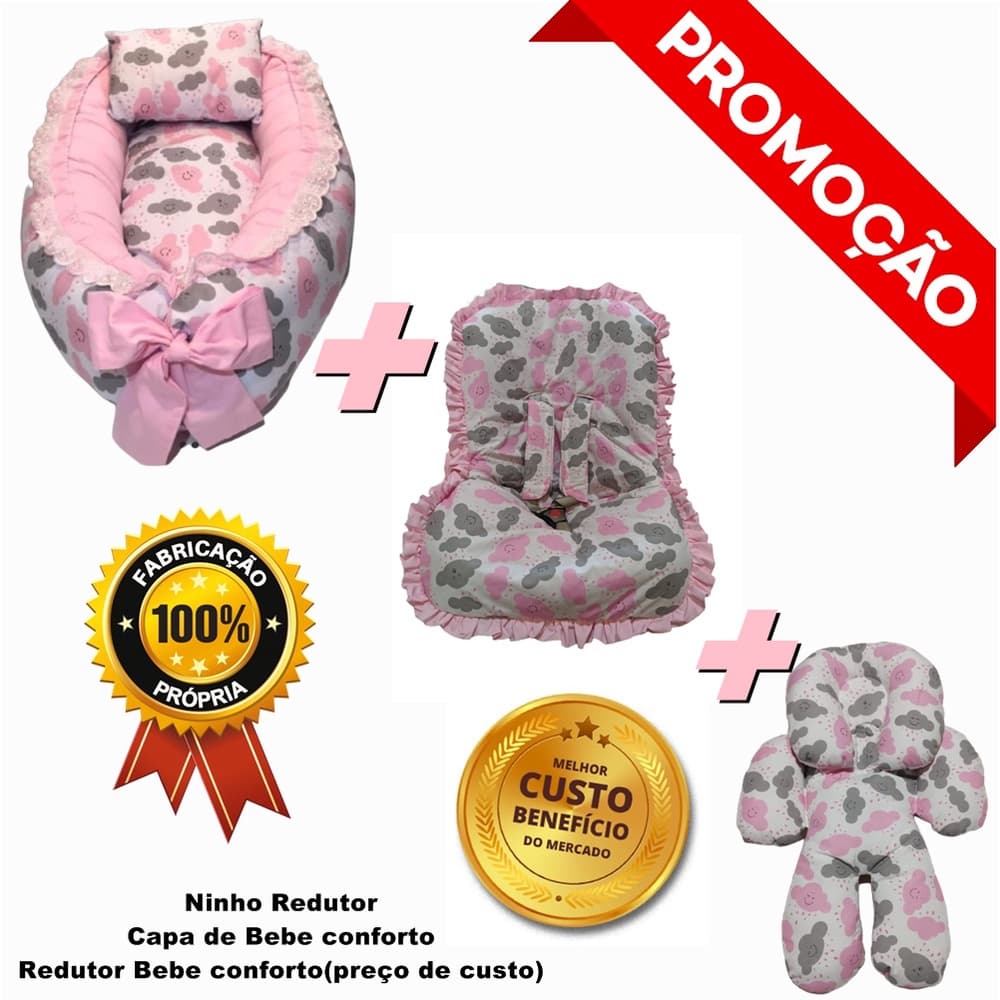 Combo kit Ninho Redutor para berço + Capa e Redutor Bebe  Conforto Valor de Fabrica