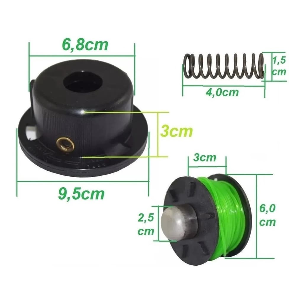 Refil Carretel + Tampa + Mola Trapp 800/1000/1500/1800 Turbo
