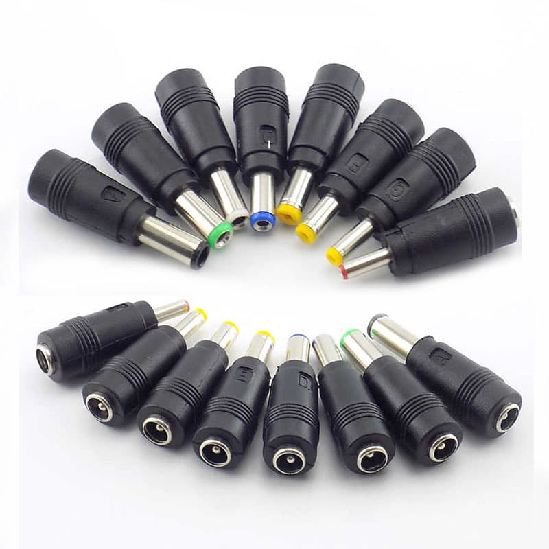 8 Pcs Universal Laptop DC Conector Do Adaptador De Alimentação Plug AC Carregador Conectores Energia Plugue Conversão