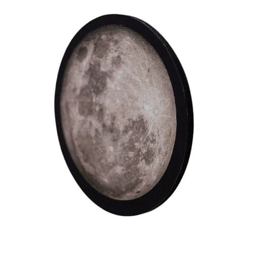 Placa decorativa Redonda Super Lua - Quadro Redondo Lua