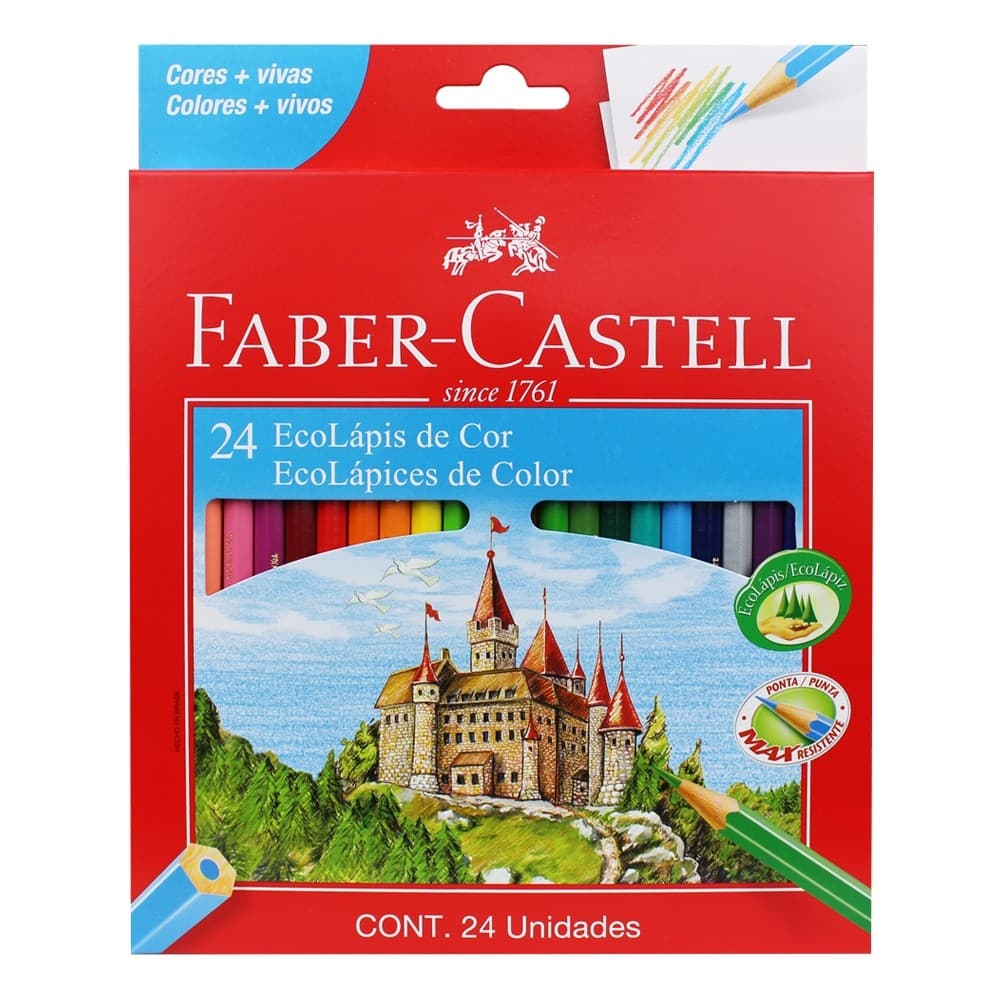 Lápis De Cor Faber Castell Ecolapis Max Resistente Envio Imediato Lacrado