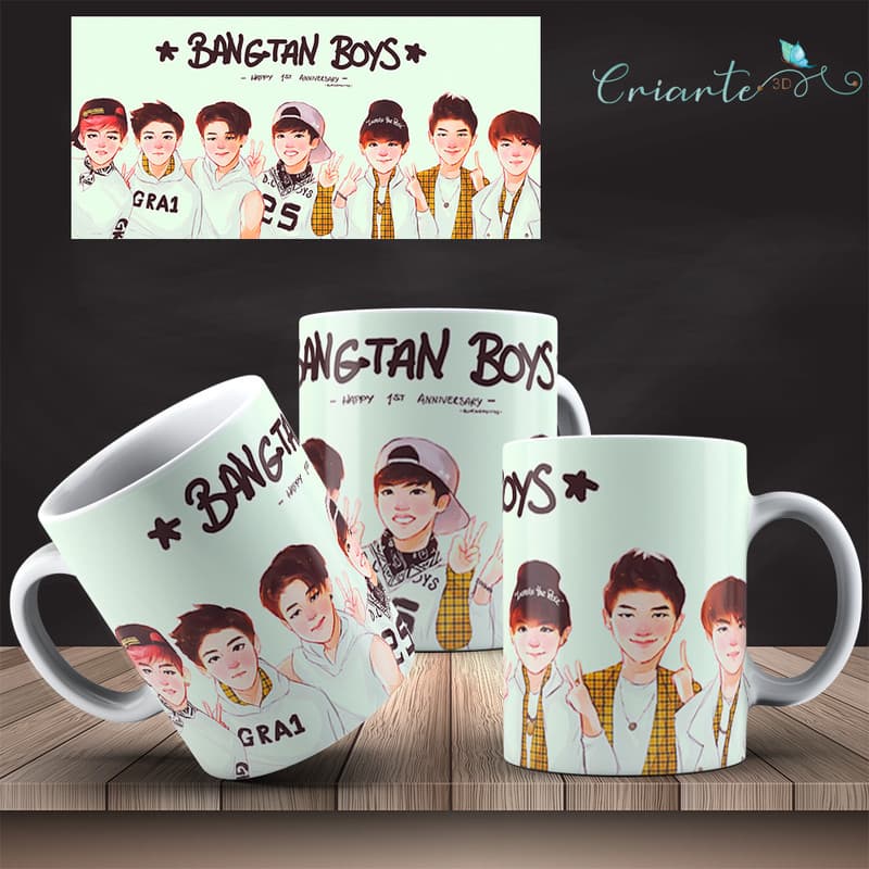 Caneca Porcelana BTS Modelo #03