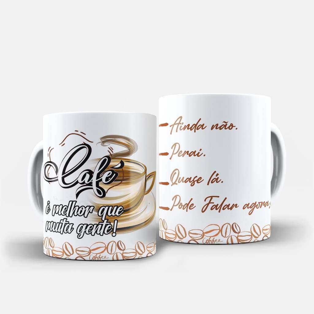 Caneca\Xícaras de Café Personalizada - Café é melhor que muita gente - Presente/ Decoração