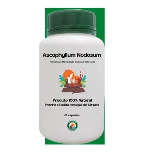 Fórmual Natural Para Tártaro De Cães E Gatos - Alga Ascophyllum Nodosum - Para Dentes E Gengivas Saudáveis - 60 Caps